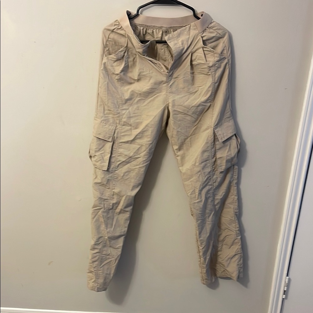 Womens Beige Cargo Pants